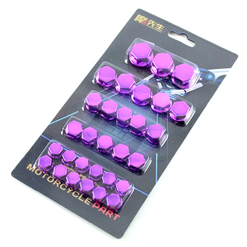 Bike Nuts 30Pcs Motorbike Engine Frame Decal Scooter Screw Cap Cover For Honda Yamaha KTM Moto Bolt Decal Motorcycle Accessories motorcycle accessories,motorcycle screw caps,motorcycle nut covers