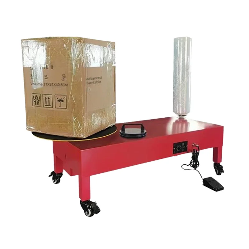 

220V Electric PE Winding Film Packaging Machine Metal Plate Turntable Pallet Stretch Film Wrapper Baler Express Packaging Tools