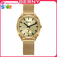 BERNY Railway Watch for Women Quartz Ladies Watch Simple Versatile Simple Dial Wristwatch Waterproof Leisure Watch for Women 1