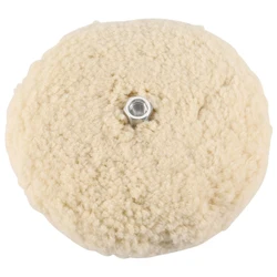 Tampon de polissage Double face en laine, 7 pouces, avec boulons en laine de 5/8 pouces (paquet de 1) 