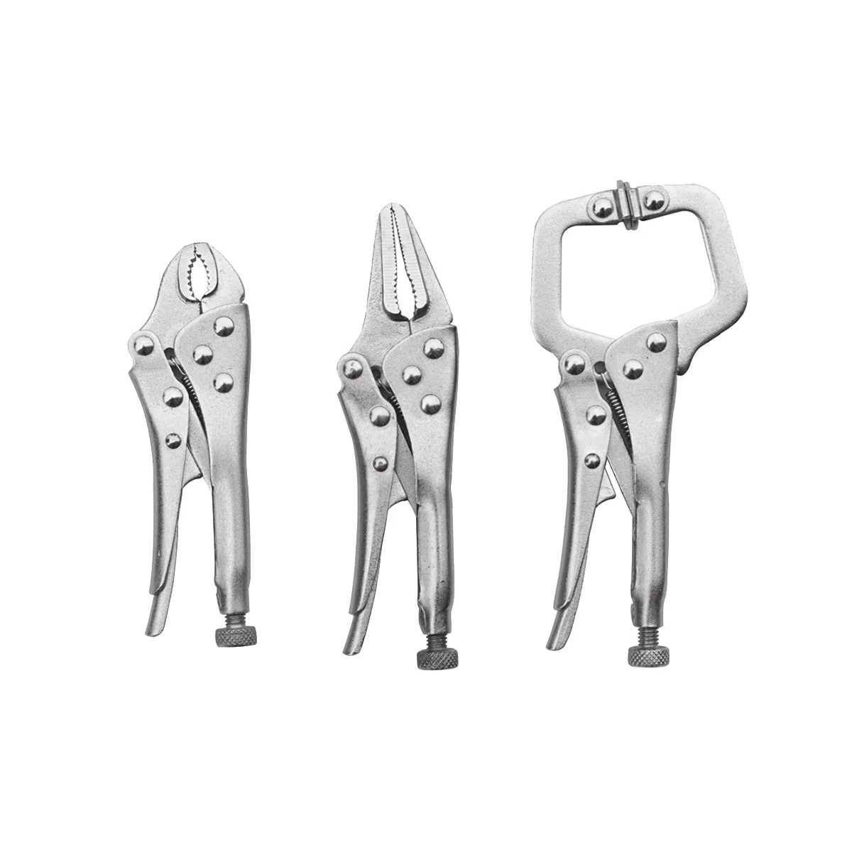 

3Pcs Mini Pliers Set 4in Curved and 5in Long Nose and 5 in Grip Tool Welding Grip Tool