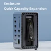 Hagibis USB C Docking Station with Dual HDMI-compatible M.2 SSD Enclosure Ethernet 100W PD USB Hub SD/TF for Laptop Macbook Pro 2