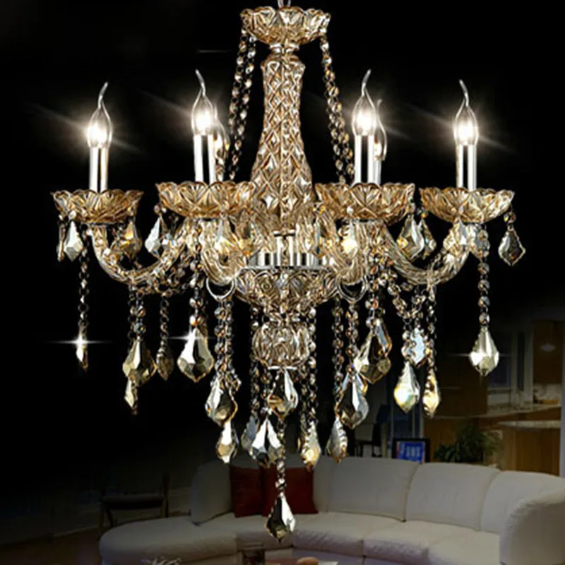 Luxury Chandelier LED Crystal Chandelier 6 Heads Indoor Lighting Crystal Modern LED Crystal Chandeliers 110V 220V 240V
