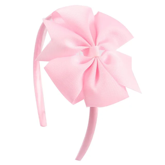 Oaoleer Hair Accessories 4'' Bow Hairband for Girls Handmade Solid Ribbon Headbands with Satin Hoops Kids' Daily Life Headwear 23