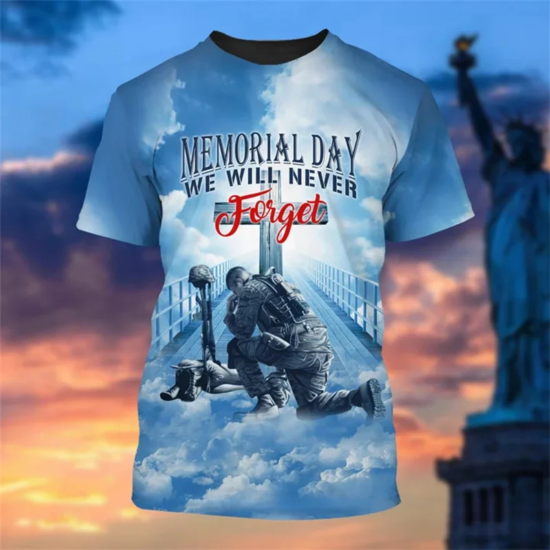 

New Harajuku Summer 3D UNITED STATES Soldiers Armys Veteran Printed T Shirt Kid Fashion Streetwear Camo Short Sleeves Tee Shirts