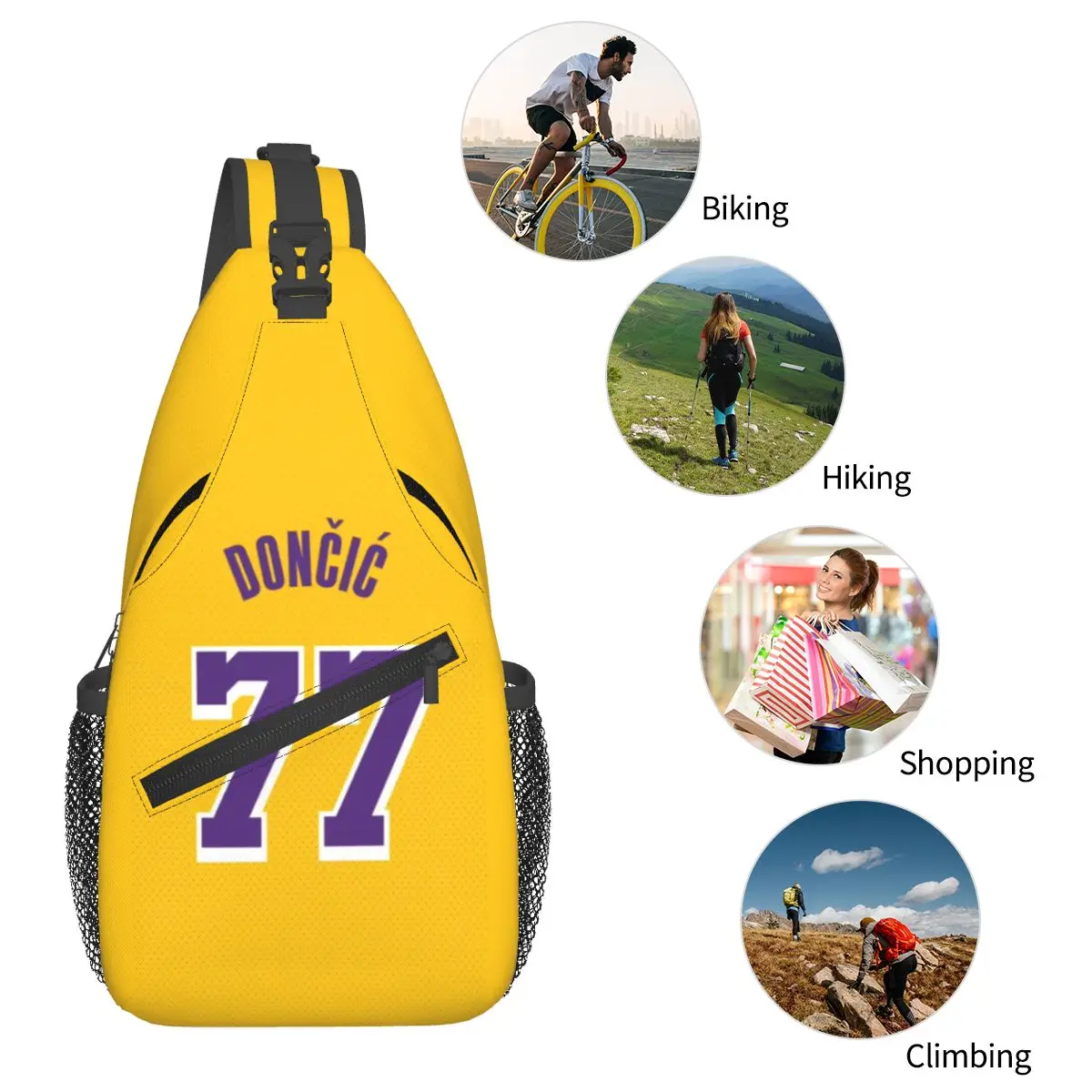 Sling L-Luka Magic Num 77 Laker Chest Bags Crossbody Shoulder Backpack Outdoor Sports Daypacks Fashion Bag 6