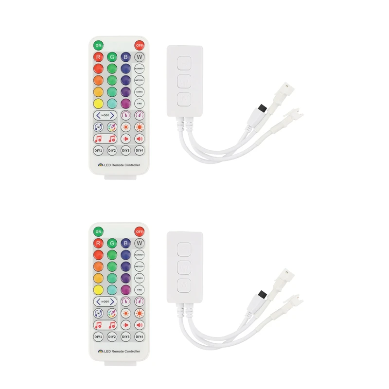 

2X SP511E Wifi Music LED Controller For WS2812B WS2811 Addressable Pixel RGB Strip Dual Output Alexa Voice APP Control