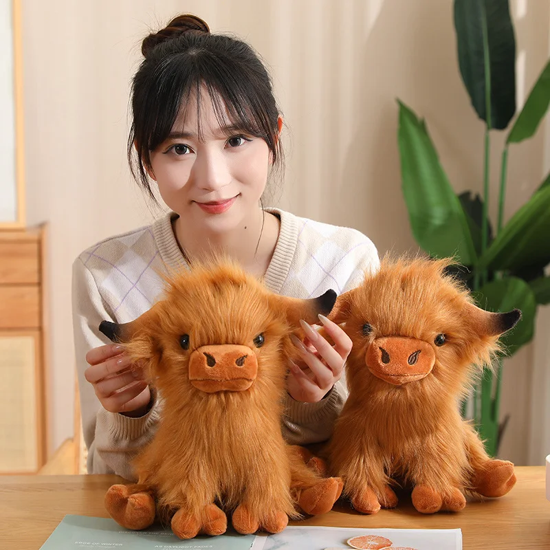 Lifelike Highland Cow Plush Toy Shop Now roargift