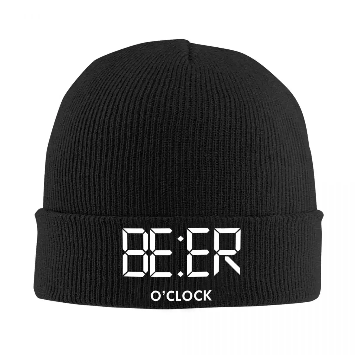 

Beer Oclock Print Skullies Beanies Caps Men Women Unisex Street Winter Warm Knit Hat Adult Bonnet Hats