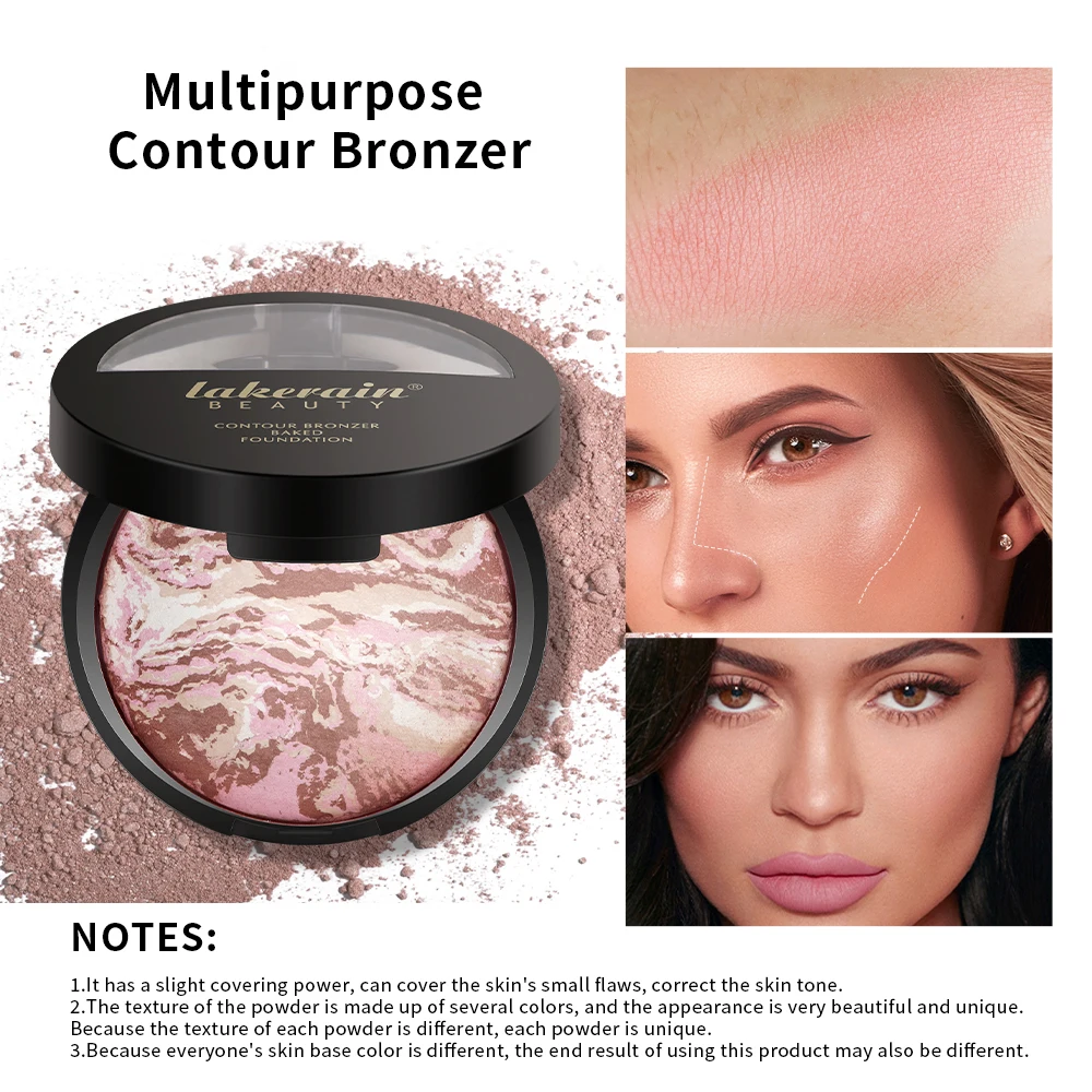 Makeup Cosmetics Demi Matte Natural Finish Baked Brighten Color Correcting Powder Foundation Oil Control