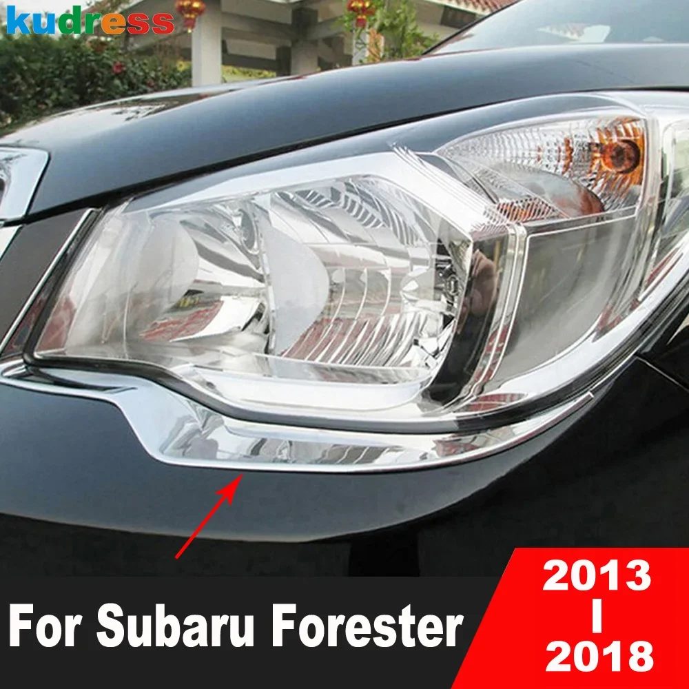 

Хромированная Автомобильная передняя фара для Subaru Forester 2013-2016 2017 2018, аксессуары для фар головного света