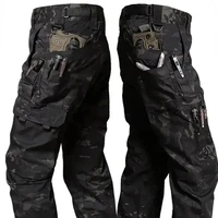 New Men's Tactical Work Pants Outdoor Waterproof Cargo Trousers Casual Multi-pocket Wear-Resistant Outdoor Training Trousers 1