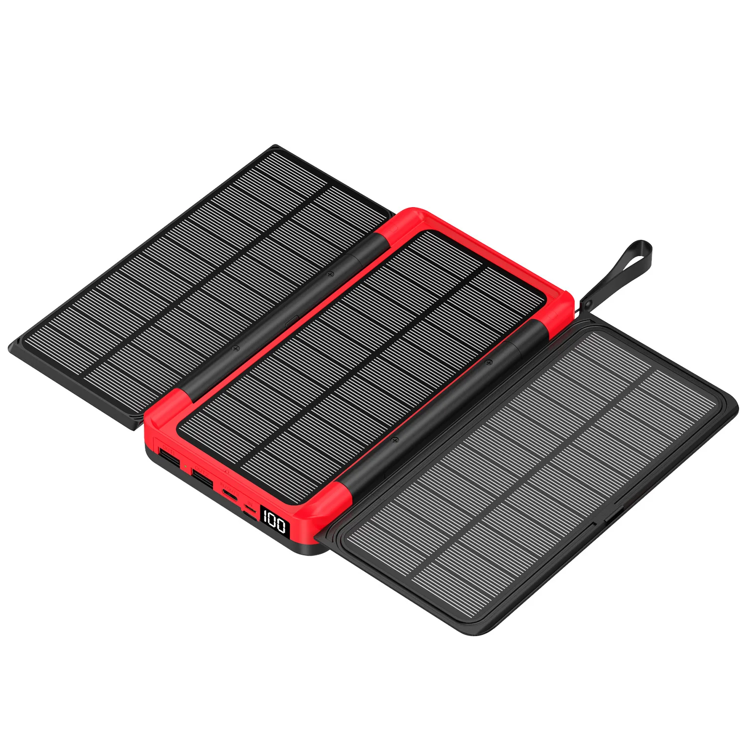 20000mAh outdoor  Solar Power Bank with 3 Solar Panel Qi Wireless Powerbank for iPhone 16 15 14 13 12 11 Huawei Xiaomi Poverbank 3