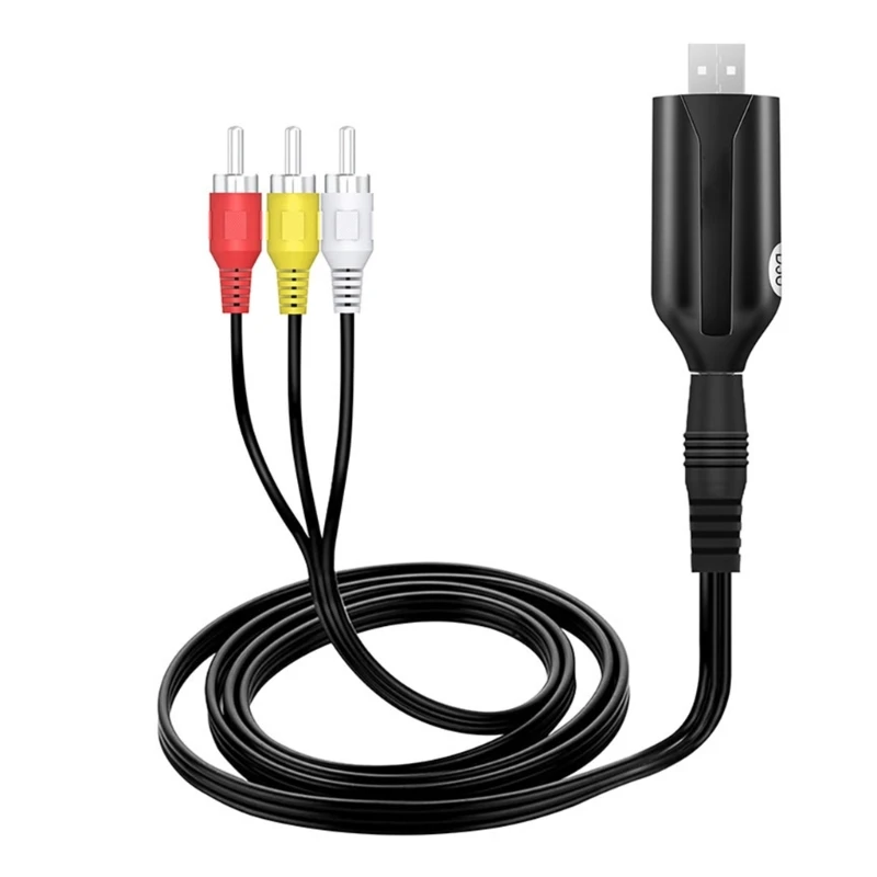 

Кабель карты видеозахвата Адаптер преобразователя VHS в цифровой преобразователь USB2.0 Устройство захвата звукового видео с VHS