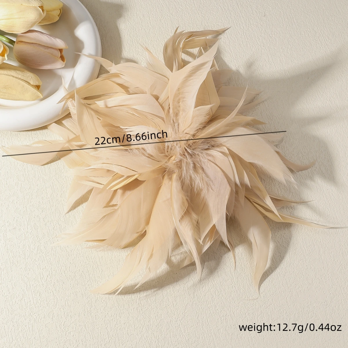 22CM Stylish Large Feather Brooch for Women Luxury Fashion Colorful Lapel Pins Party Weddings Clothing Jewelry Accessories Gift