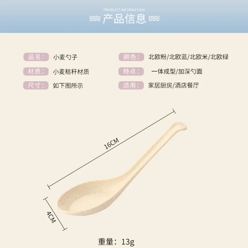 Japanese Kitchen Utensil Plastic Soup Spoon Set Creative Dessert Milk Stirring Tableware Dinner 4Pcs plastic spoon