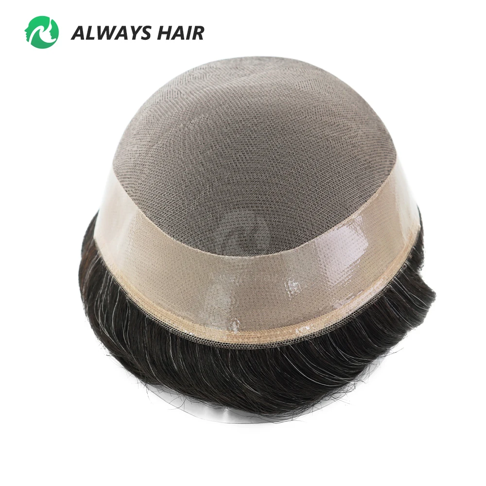 Dura Mono-Превосходный мужской капиллярный протез волосы мужской парик 6 индийских человеческих волос прочный тонкий моно натуральный мужской парик Прямая поставка