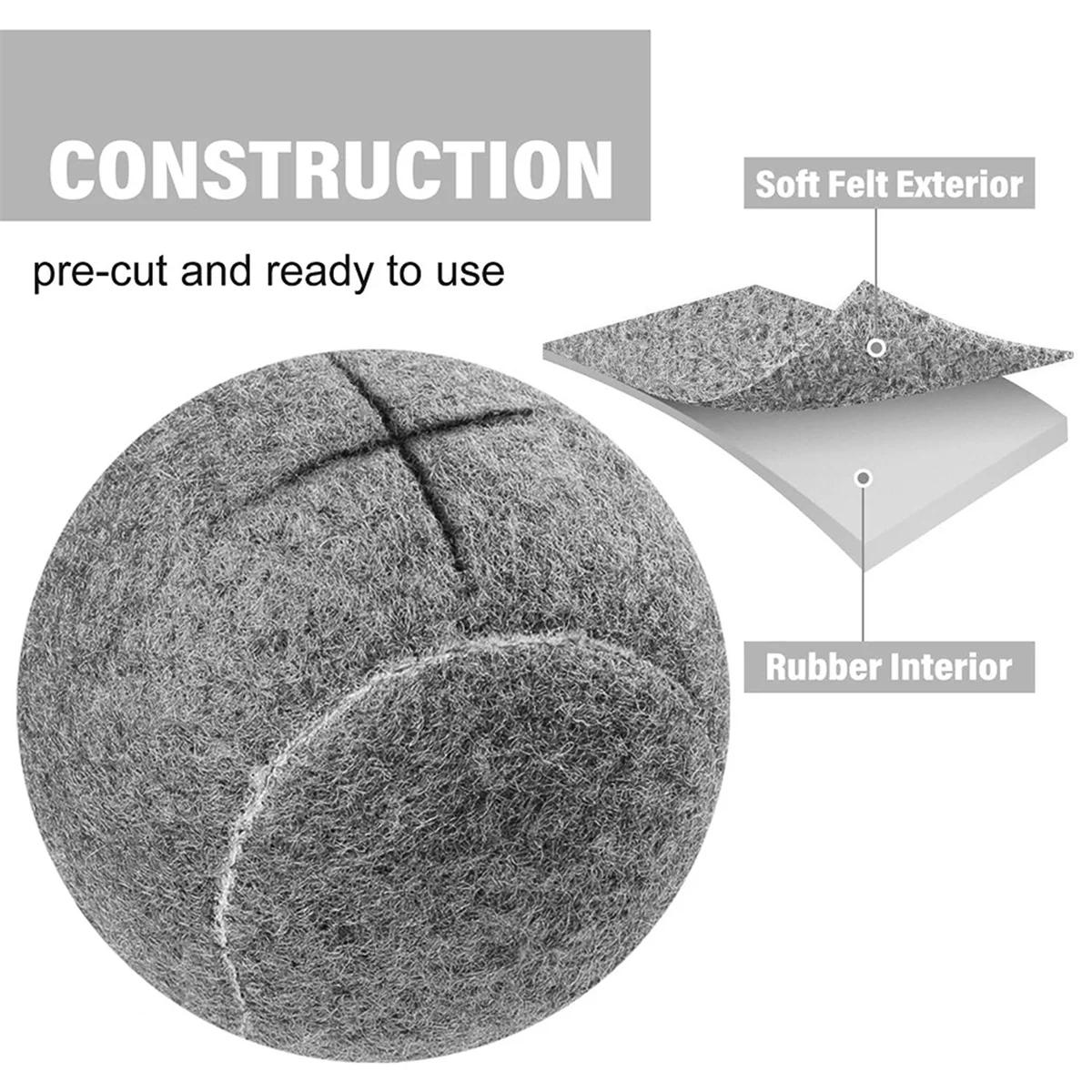 Tennis Balls 4PCS For Furniture Legs and Floor Protection