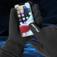 GTUBIKE Men Winter Waterproof Cycling Gloves Outdoor Sports Motorcycle Ski Touch Screen Fleece Gloves Non-slip Warm Full Fingers 3