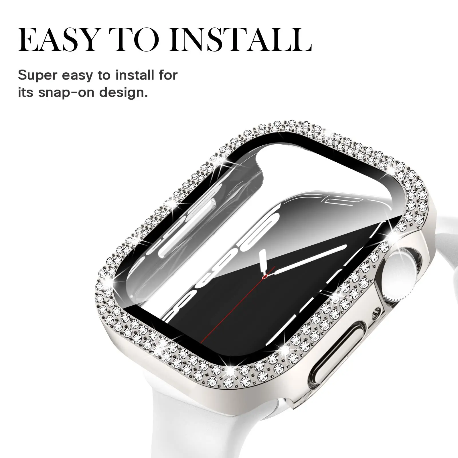 Luxury Bling Glass-Diamond Apple Watch Bumper Protector