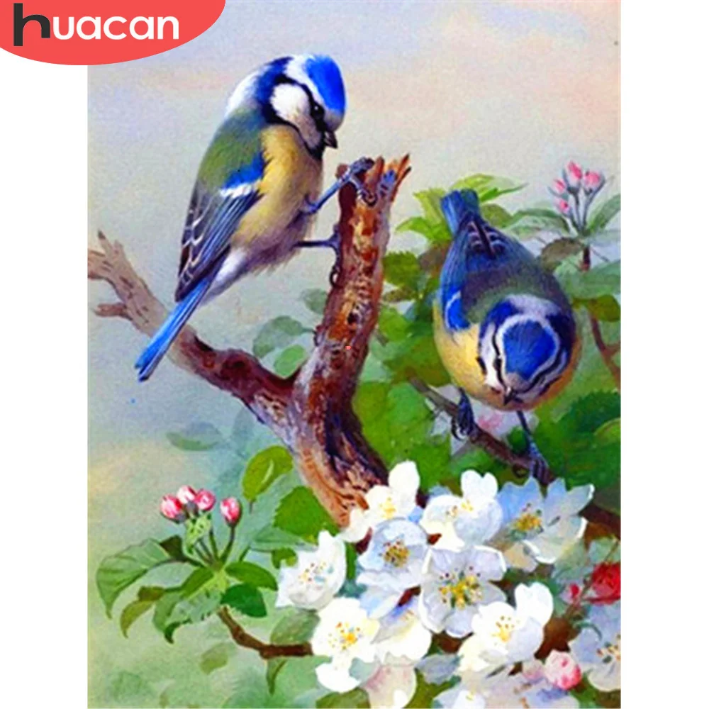 DPHERO Kit Diamond Painting Uccello Blu – 5D Fai Da Te Con Tela Impermeabile, 12x16 Pollici, Per Adulti E Principianti