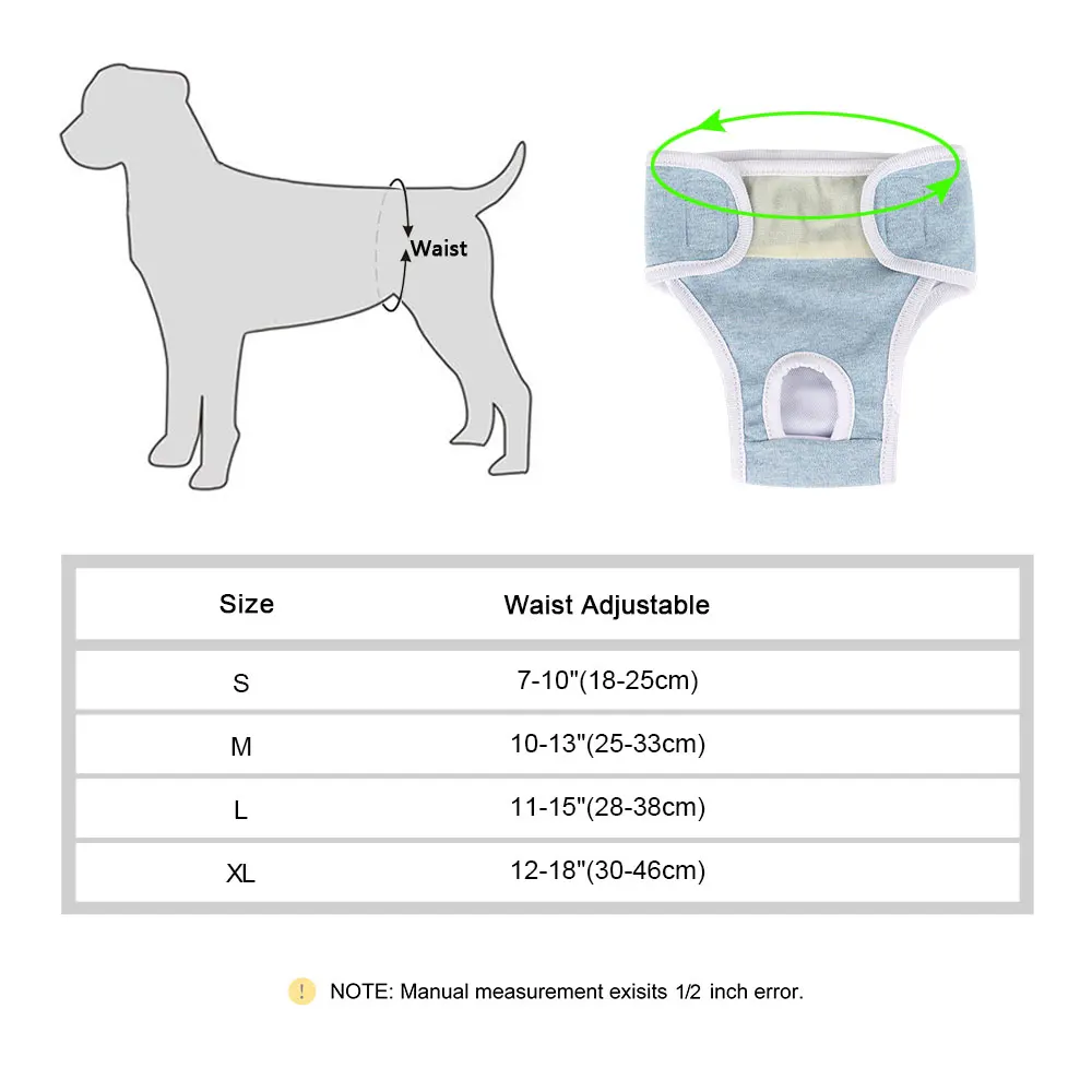 Pet Female Dog Diapers Puppy Pants Pet Underwear Dog Physiological Diaper  Dogs Sanitary Panties Shorts Pet Accessories Blue Red