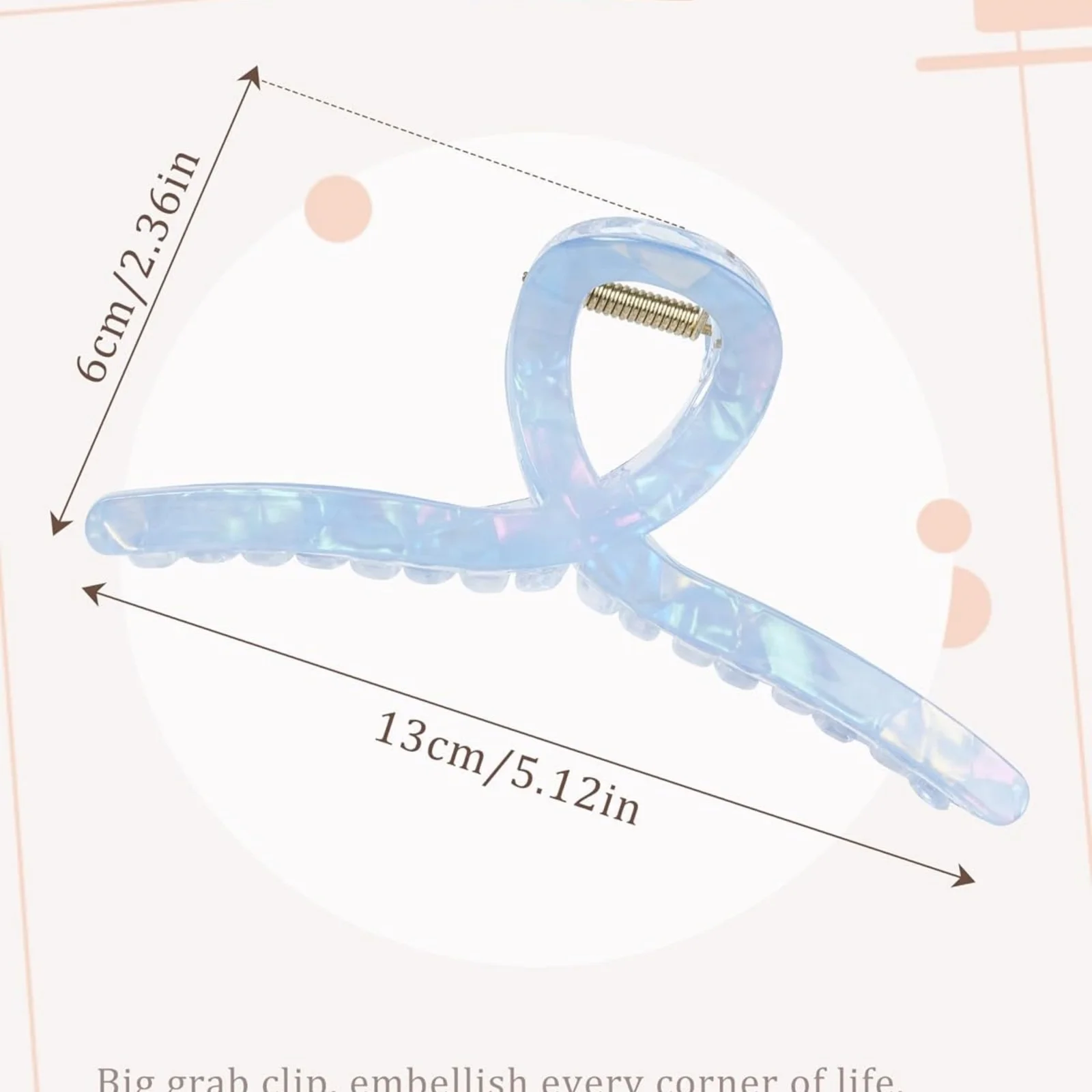 1PC Iridescent Ribbon - Shaped Hair Claws Set, 4 Pastel Colors, Stylish Hair Clamps for Women, Chic Updo Accessories