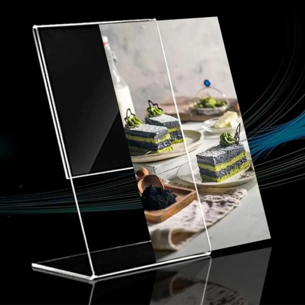 Display Stand A6 Transparent Acrylic Display Stand Desk Card 10cmx15cm Acrylic Board Photo Rack