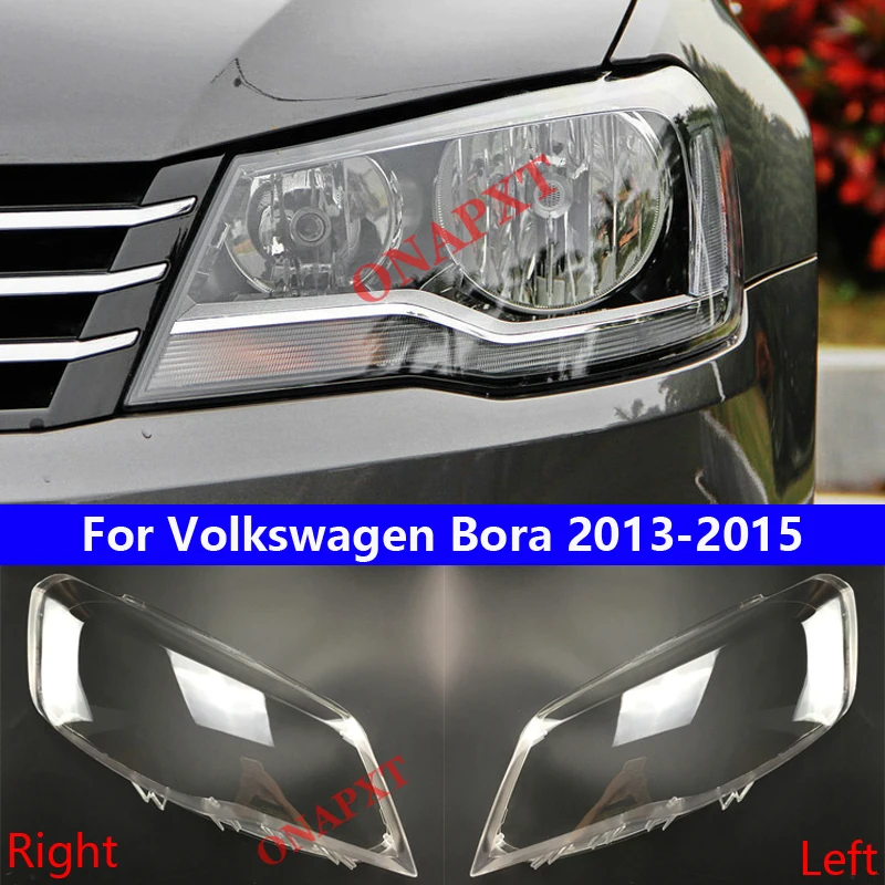 

Car Front Headlight Cover For Volkswagen VW Bora 2013-2015 Light Caps Transparent Lampshade Glass Lens Shell