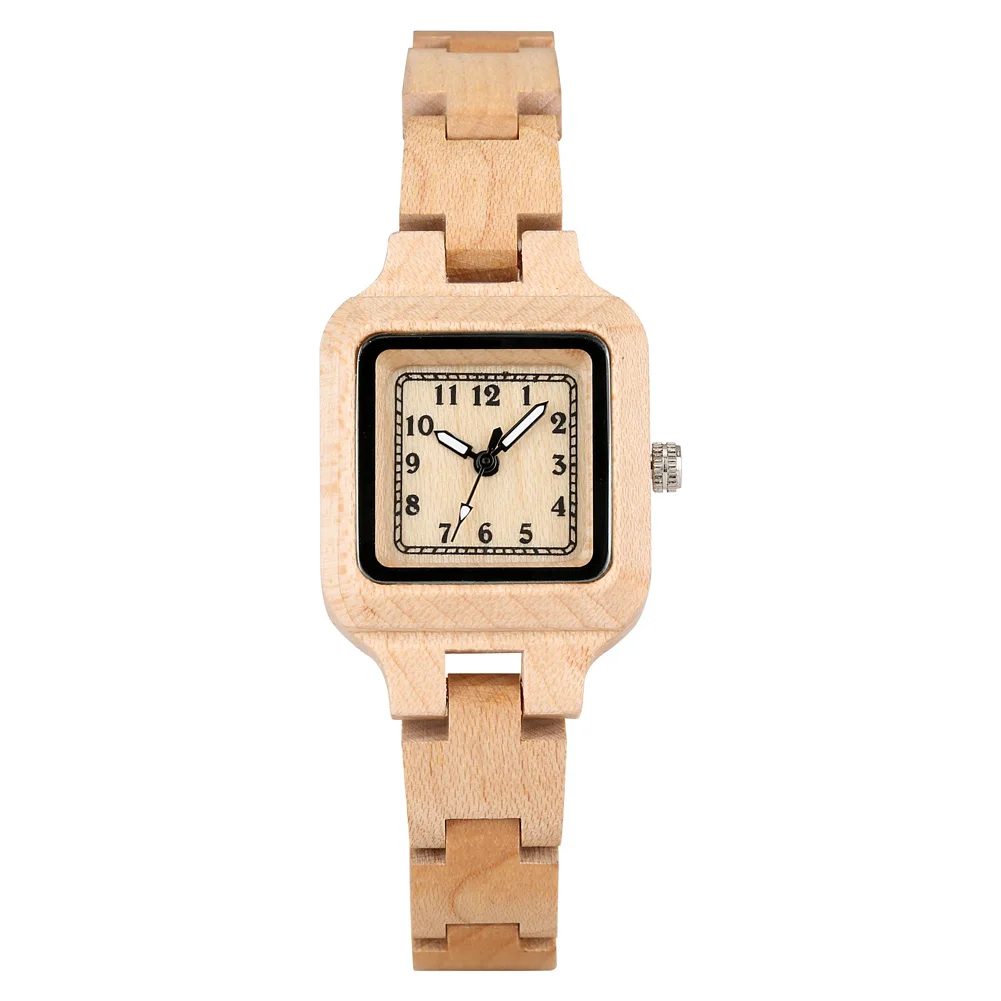 MicLee - Orologio da polso da uomo, da donna, in legno di bambù, motivo albero della vita, con cinturino in pelle, orologio al quarzo in legno naturale, orologio decorativo casual