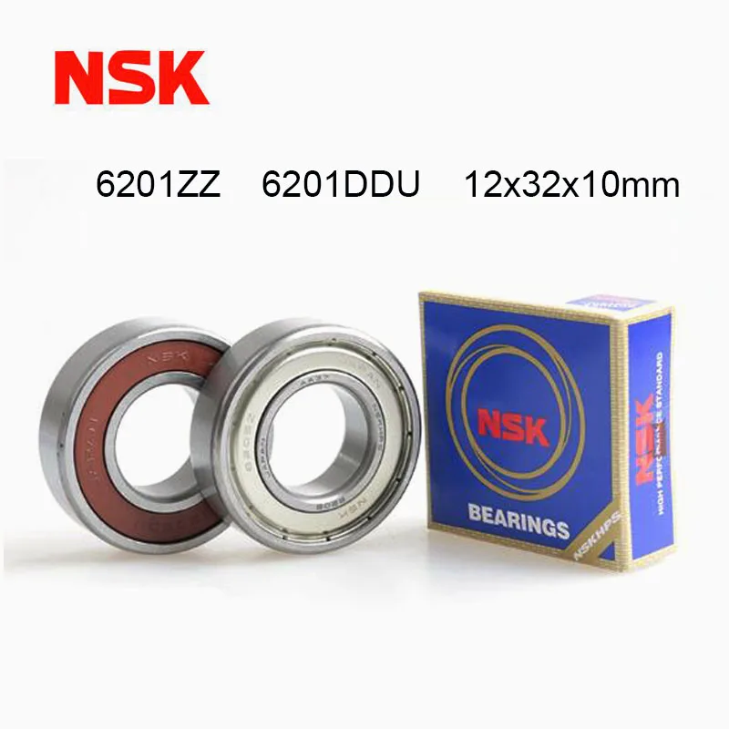 Japão Nsk 6201 Rolamento 6201zz 6201ddu 6201 rs 12*32*10 mm Rolamentos de Esferas Profundos 12x32x10 mm do Sulco para Cubos de Bicicleta 10 Peças
