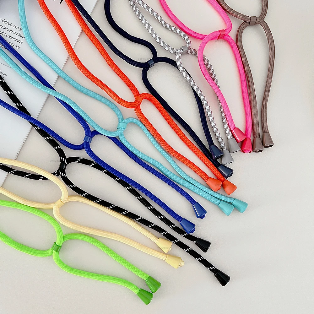 새로운 크로스 바디 매는 밧줄 액체 실리콘 전화 케이스 iPhone 11 12 13 14 15 Pro Max XS X XR 7 8 Plus SE 목걸이 스트랩 소프트 커버