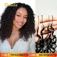 Extensions de cheveux humains bouclés afro kinky birmanes, pré-séparées, sans nœuds, pour crochet, effet plume, 100 % cheveux humains 2