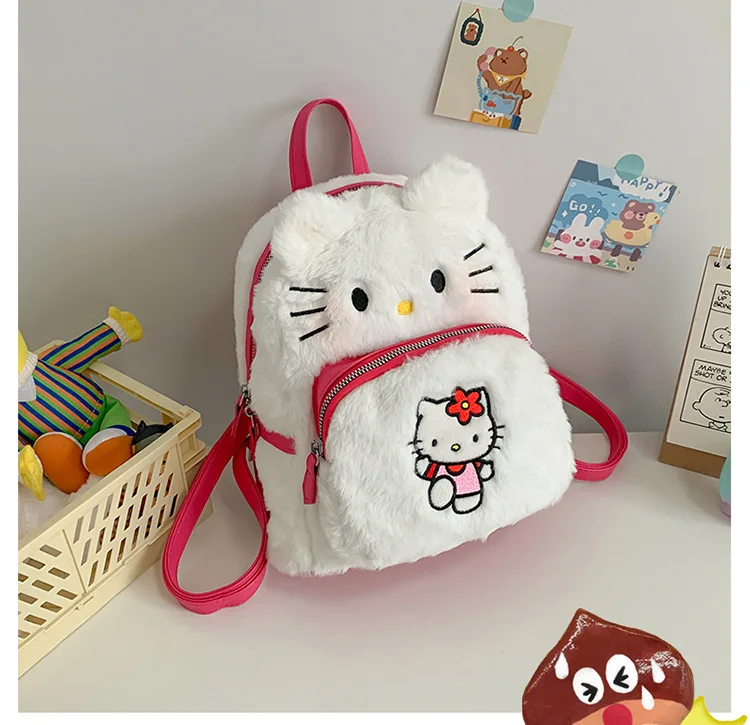 Kawaii Cartoon Hello Kitty Soft Backpack