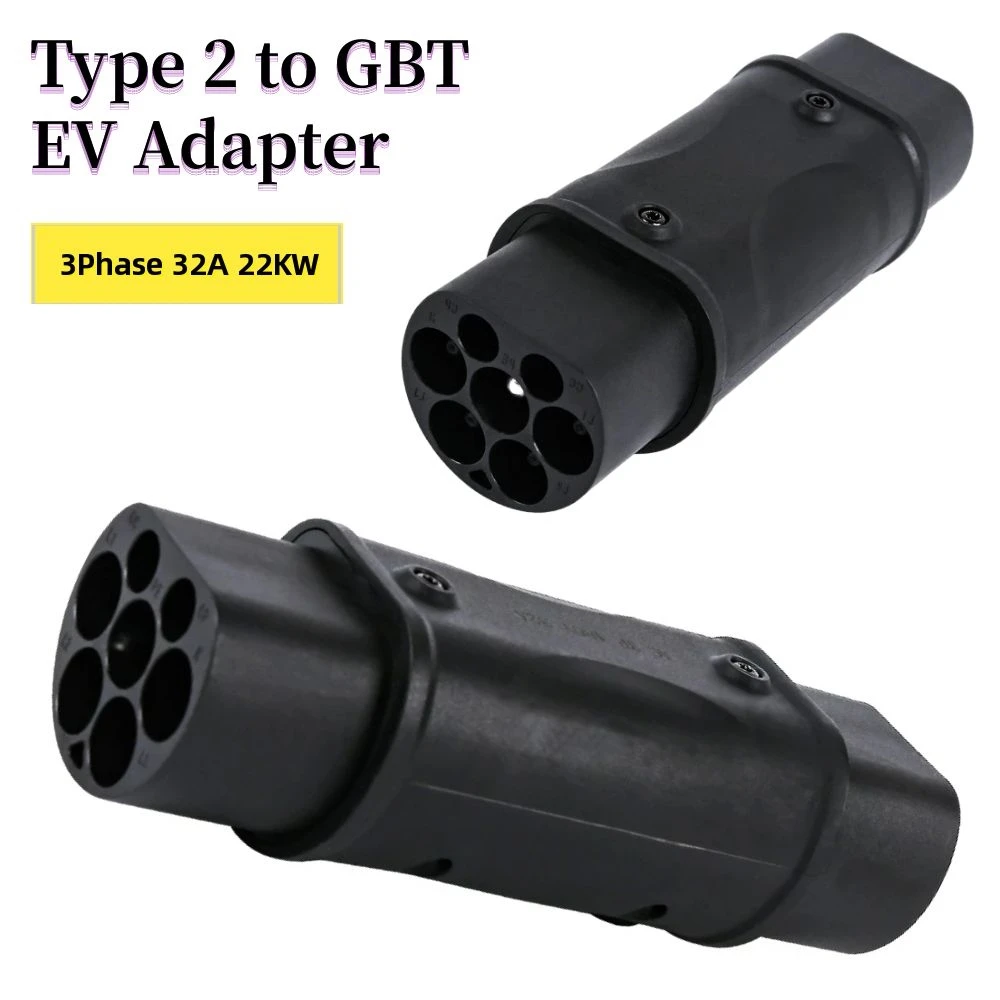 

3Phase 32A 22KW GBT EV Adapter Type 2 Male Plug to GB/T Male Plug EVSE Charging Converter Connector for vw id.4 BYD JAC BJEV