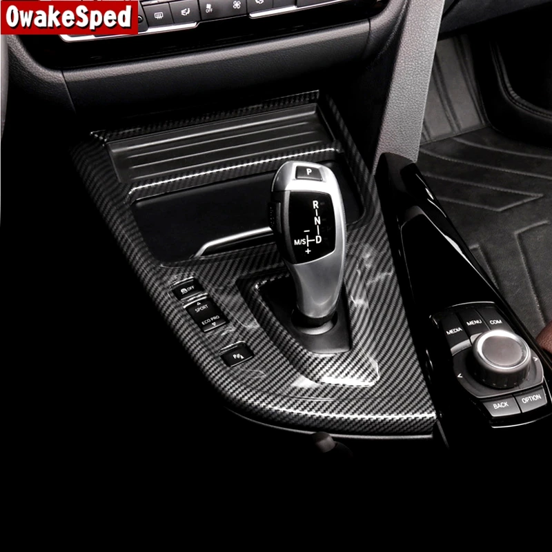 

Car Accessories Center Console Gear Shift Panel Sticker Gearshift Frame Trim Carbon Fiber Pattern For BMW 3 Series F30 2013-2019