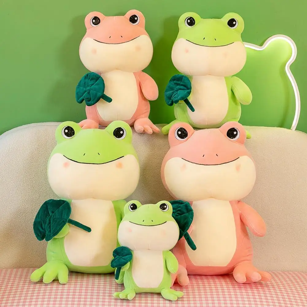 

1PC Lotus Frog Plush Toys Cute Little Jumping Frog Doll Pillow Birthday Gift Wholesale Of Small Toys Kids Gifts