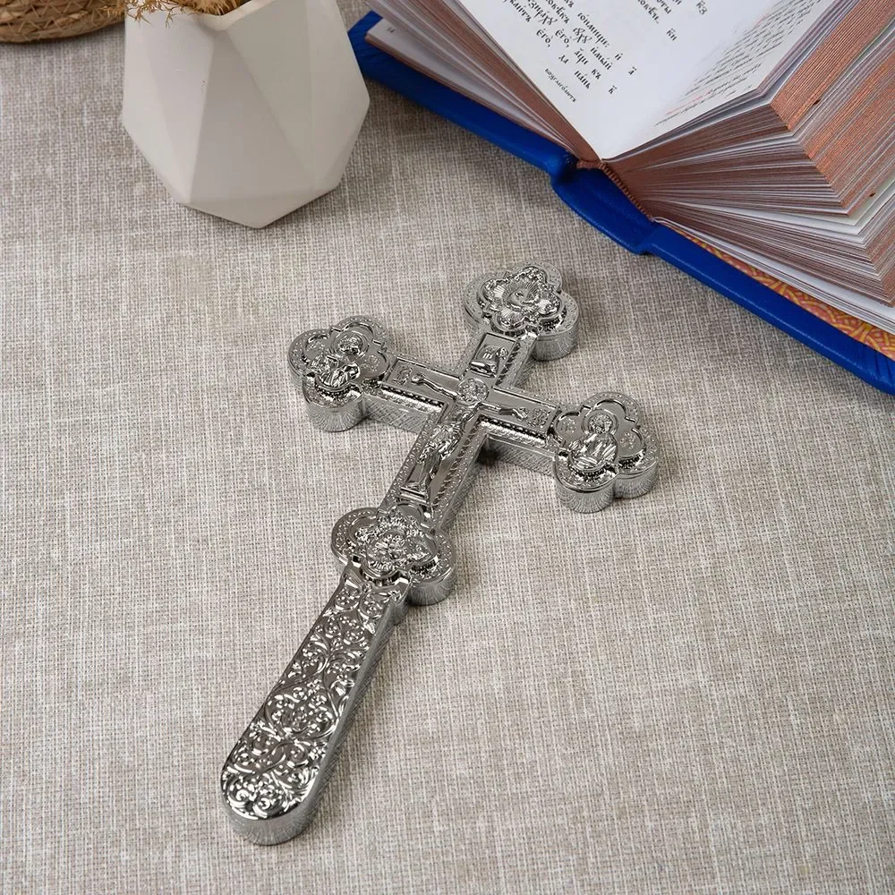 Description Picture 3 of itemHandheld Cross With Jesus Crucifix Orthodox Church Christian Decor Russian Religious Supplies Крест требный "С предстоящими"