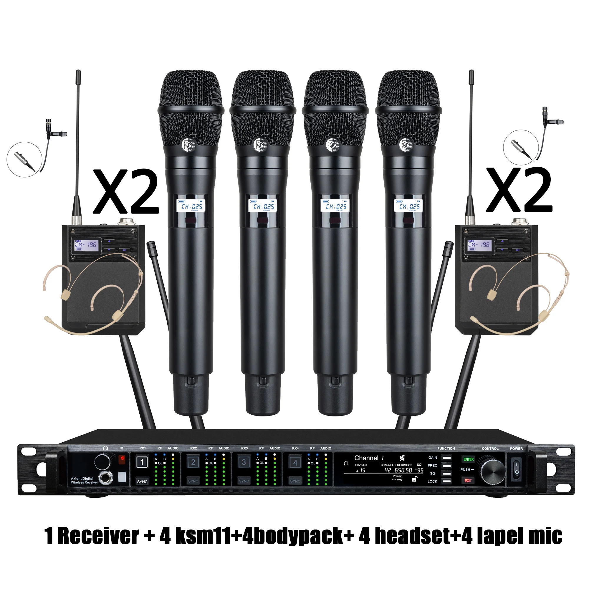 Leicozic-4-Channel-KSM11-Wireless-Microphone-Professionl-Radio-System ...