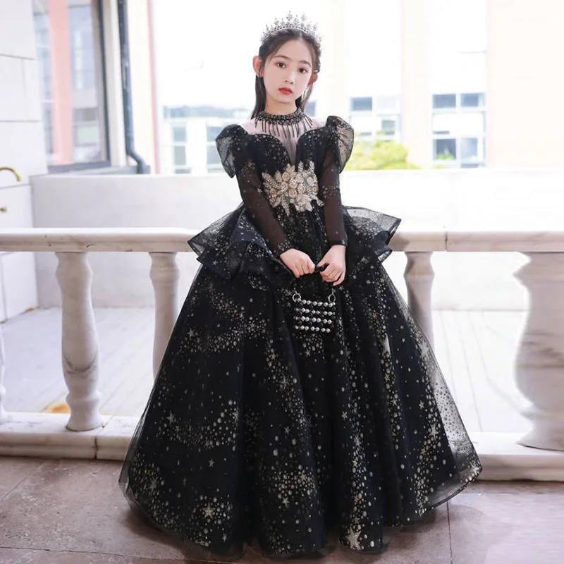 Gold Sequin Applique Black Princess Quinceanera Ball Gown Birthday Black  Prom Dress With Sweetheart Neckline And Lace Up Back From Queenshoebox,  $195.54 | DHgate.Com