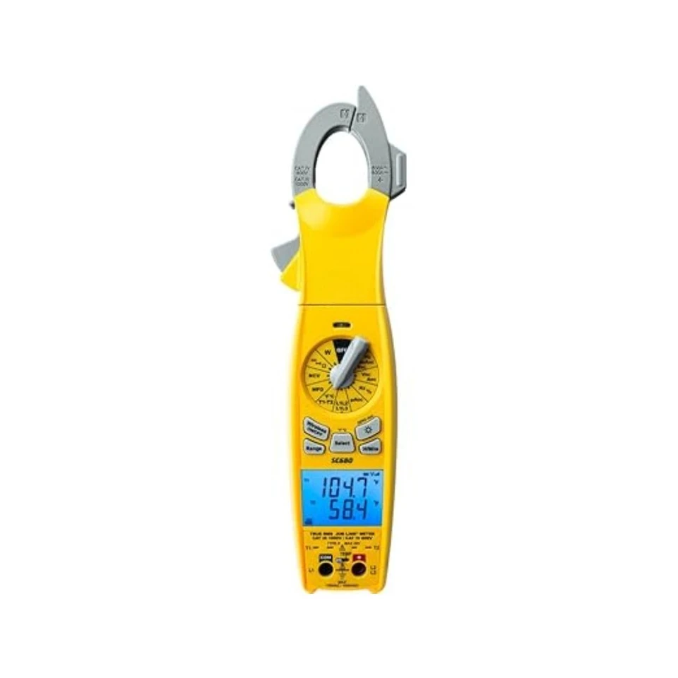 Yellow Wireless Power Clamp Meter with Job Link