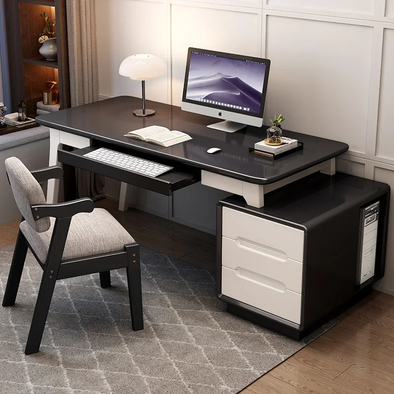Wood Luxury Office Desks Modern Simplicity Study Bedroom Home Office Desks Table Computer Bureaux Meuble Work Furniture QF50OD