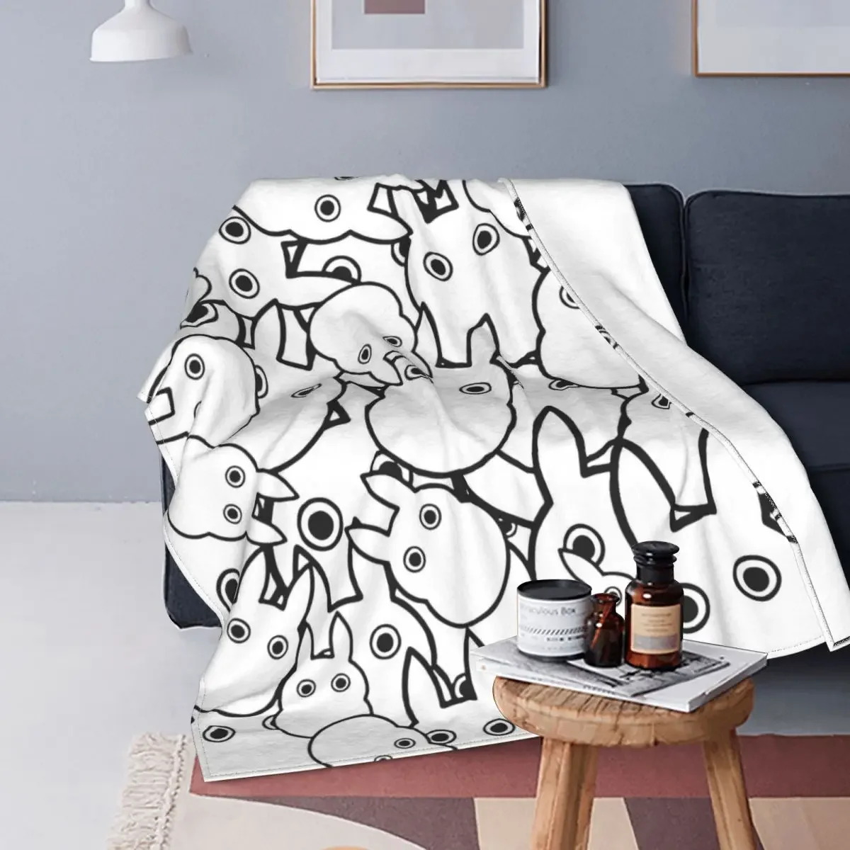 

Totoro Blanket Flannel Spring/Autumn Anime Miyazaki Multifunction Lightweight Throw Blankets for Bedding Couch Plush Thin Quilt