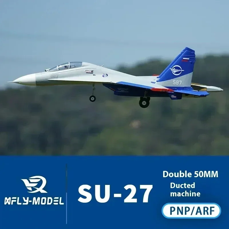 Xfly Flying Model Airplane Double 50mm Su27 Double Engine Culvert Fighter Model Aircraft Fixed Wing Rc Plane Toy Gift 2