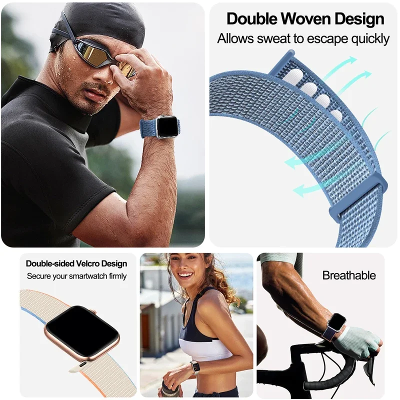Adjustable Nylon Elastic Watch Band Bracelet