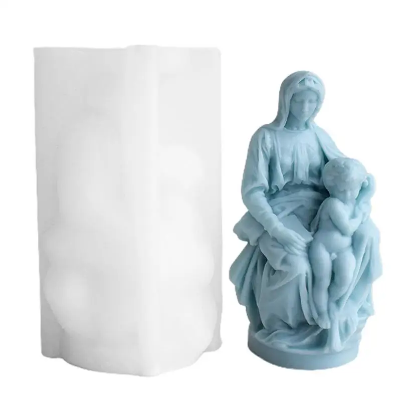 

Mother Mary Mold Universal Silicone Virgin Jesus Sculpture Baby Mold Handmade Mother Mary Statue Decorative Candle ornaments
