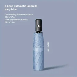 Sleek Black UV - Protection Vinyl Umbrella - Trendy, Durable, Unisex Design (SKY BLUE)