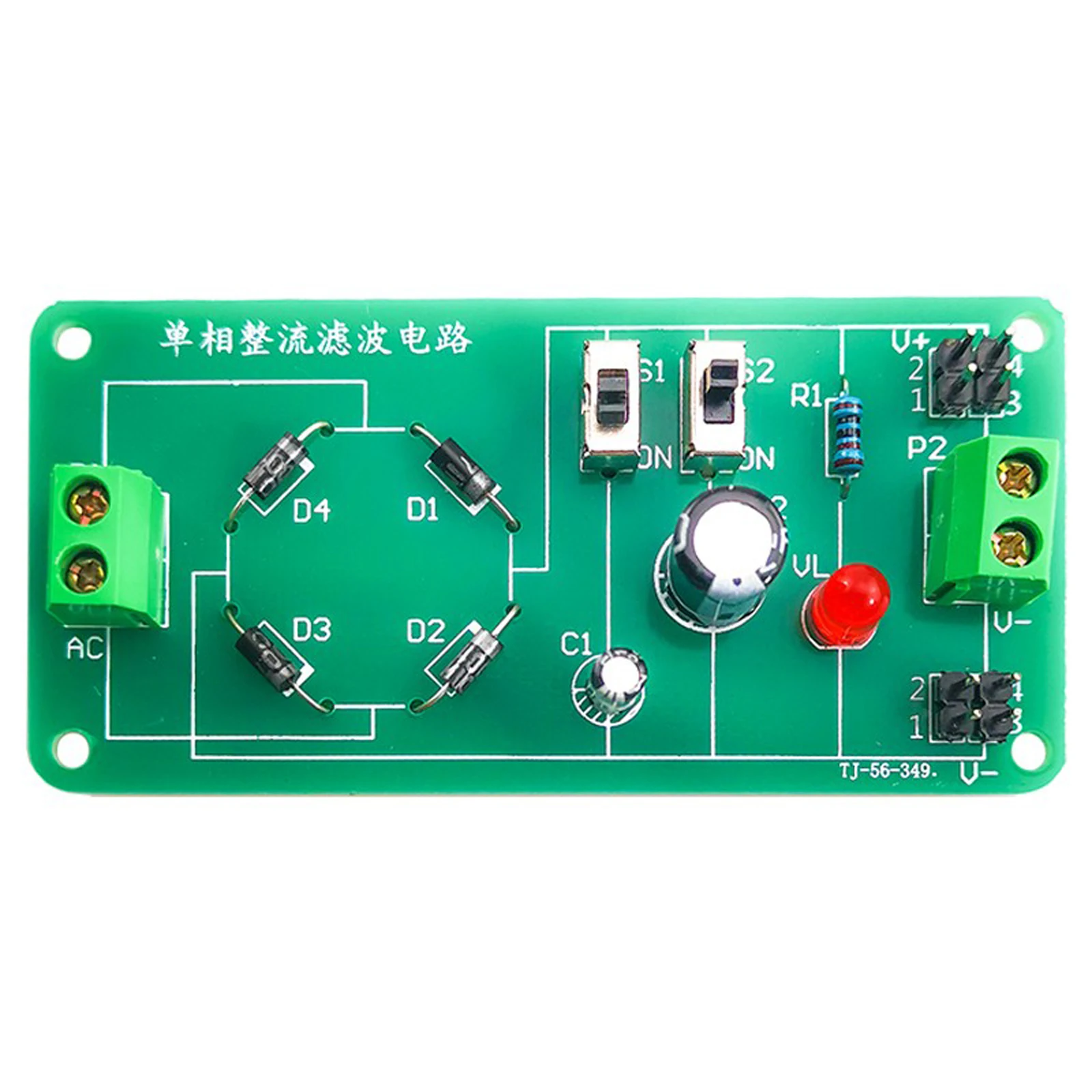 DIY Electronic Kit Single-phase Rectifier Filter Circuit PCB Board Component Soldering Project Practice Electric Science Suite