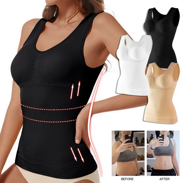Shapewear for Women Tummy Control Waist Trainer Built-in Bra Shaping Tank  Tops Slimming Body Shaper Compression Vest Underwear - AliExpress