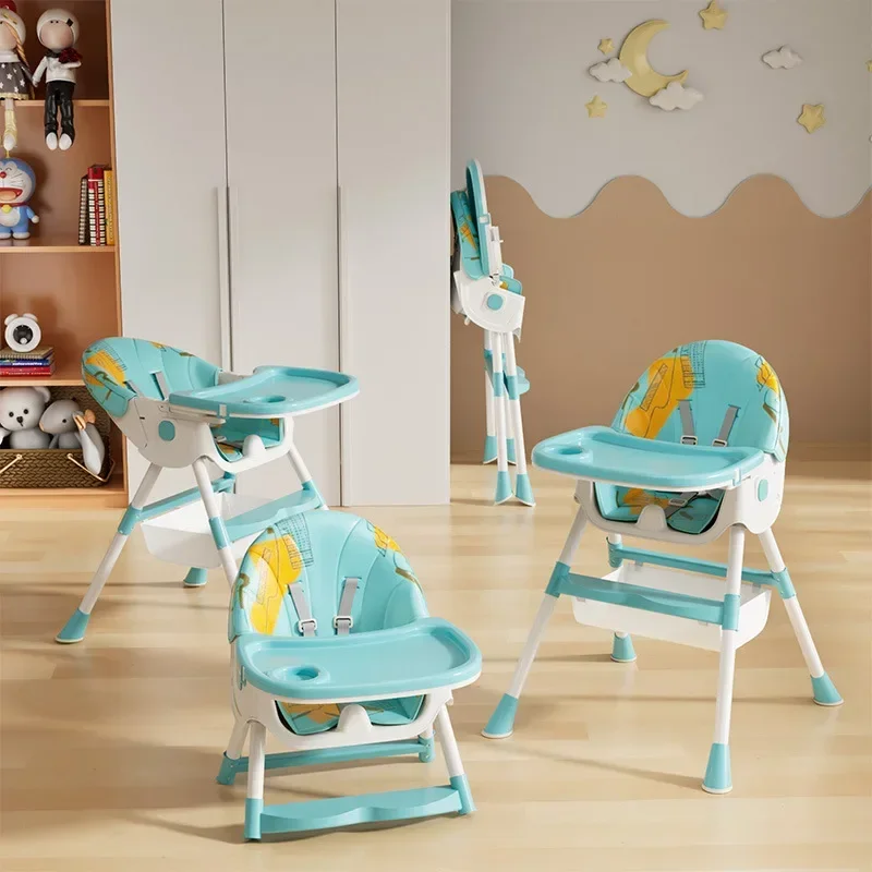 Baby Dining Chair Multifunctional Adjustable Children's Dining Chair Baby Table Household Portable Plastic